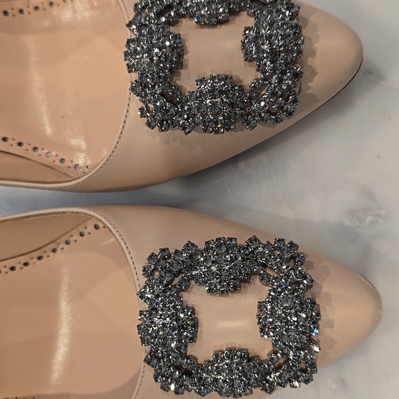 Manolo Blahnik Hangisi Heels with Crystal Embellishments - Picture 4 of 8
